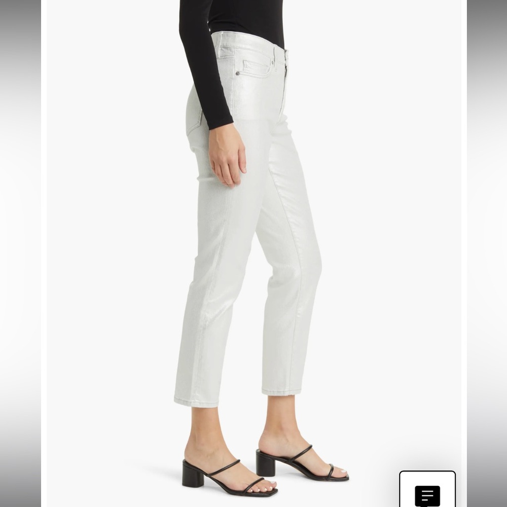 New TOMMY BAHAMA Women’s Metallic High Rise Ankle Denim Jeans Sz 12